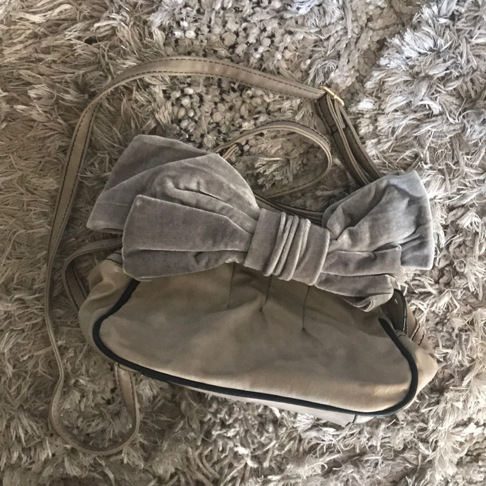 Velvet Bow Crossbody Bag